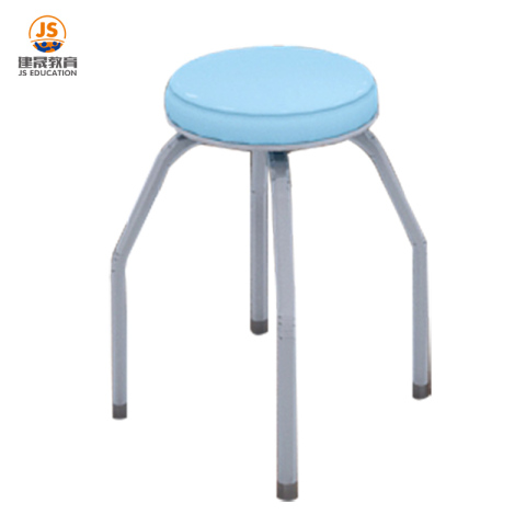 Chaise de laboratoire empilable ronde en métal