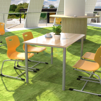 Hot Selling Modern Double Library Table And Chairs