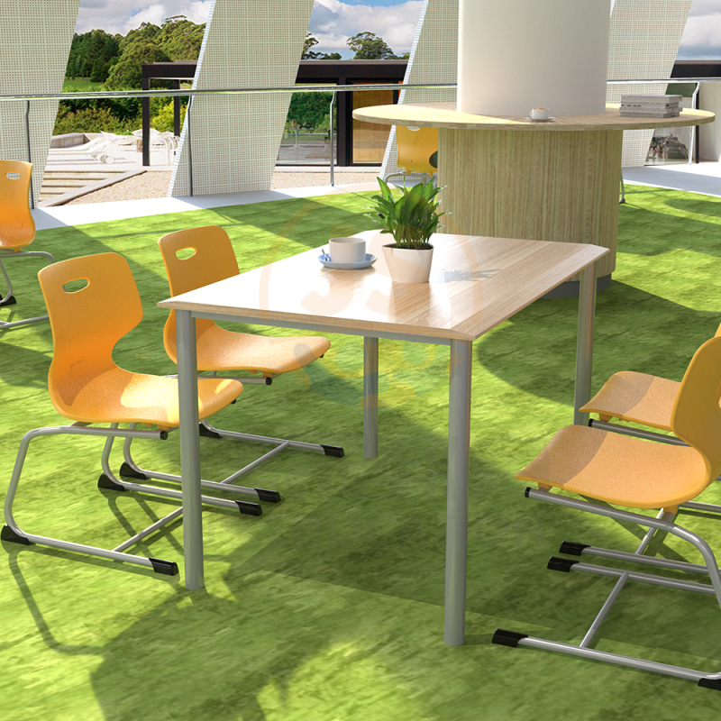 Hot Selling Modern Double Library Table And Chairs