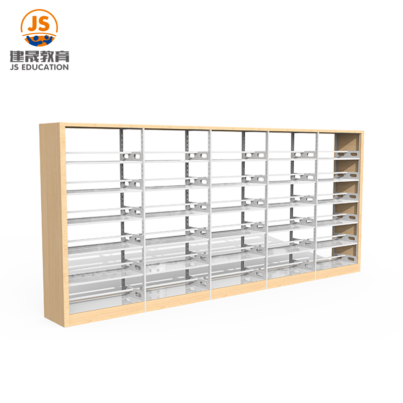 Modernes Eckleiter-Bücherregal aus Holz