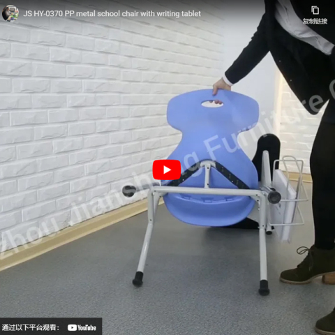 Sedia scolastica in metallo PP con tavoletta per scrittura