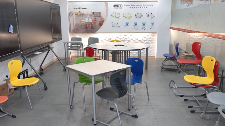 classroom desks and chairs