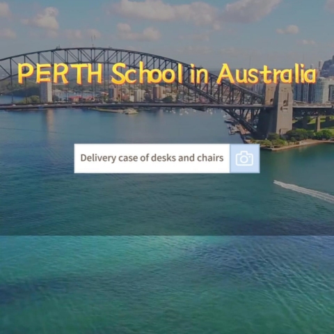 ऑस्ट्रेलिया में पर्थ स्कूल द्वारा डेस्क और कुर्सियों का वितरण