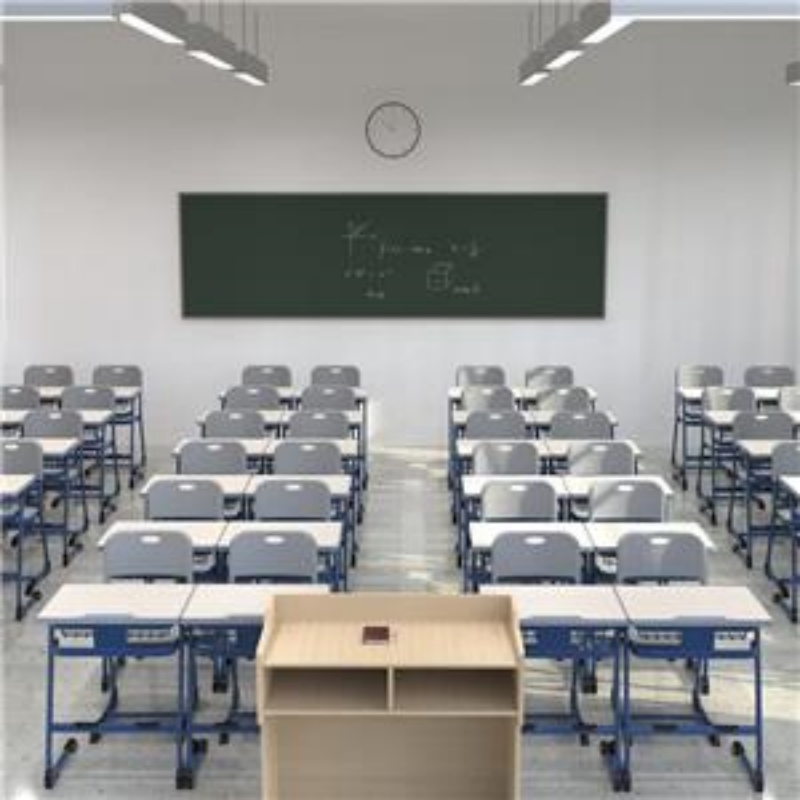 Single Standing Metal Classroom Desk