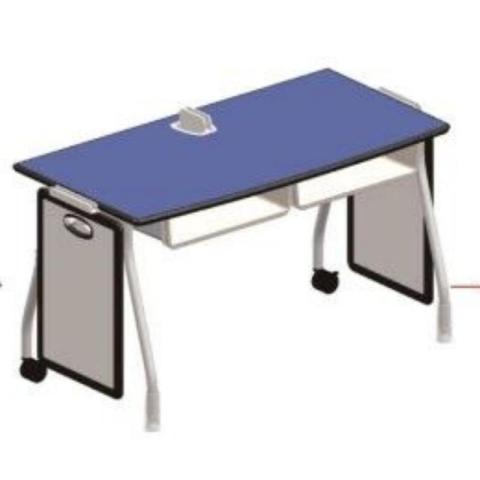 Bureau multifonctionnel ignifuge pour mobilier scolaire