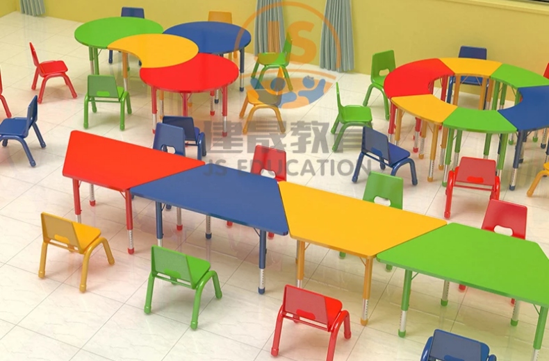 Kindergarten desks and chairs