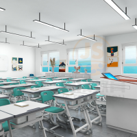 Escritorio de aula apilable de alta gama para la universidad