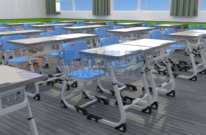 Desks and chairs