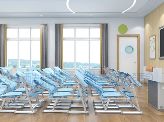 कैम्पस में विभिन्न प्रकार के लंच ब्रेक, बिस्तर, डेस्क और कुर्सियाँ, छात्र एक स्वस्थ लंच ब्रेक का आनंद लेते हैं