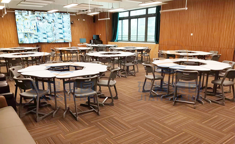 student desks and chairs