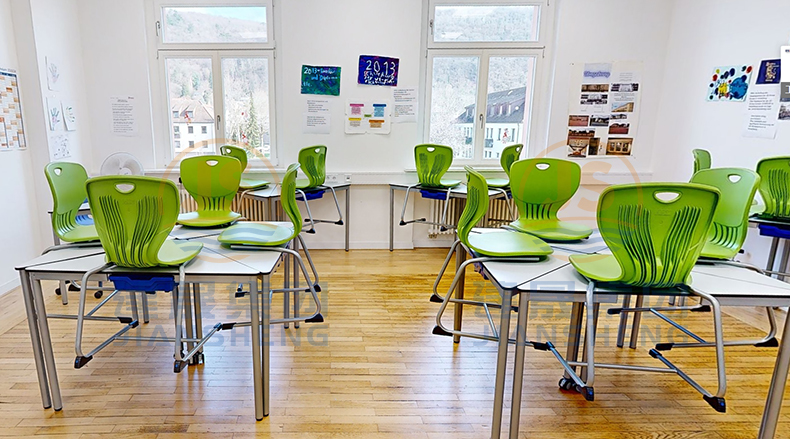 school desks and chairs