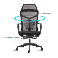Irodai ebédszünet szék Magas háttámlájú hálós ergonomikus szék kerekekkel