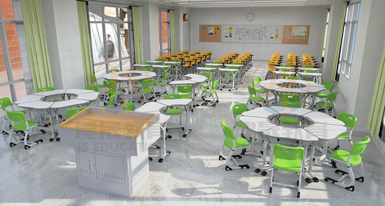 classroom desks and chairs