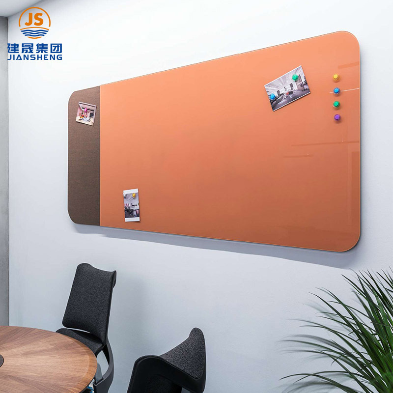 Magnetisches Whiteboard aus Glas zur Wandmontage im Büro