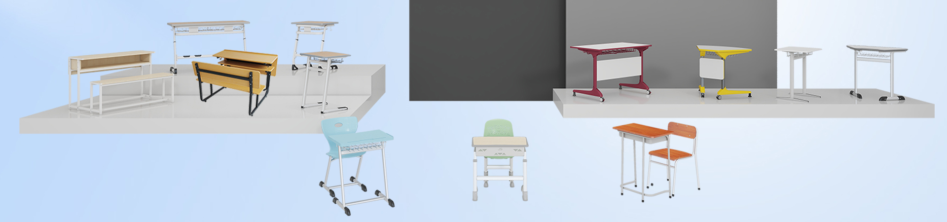 Table et chaise d'école