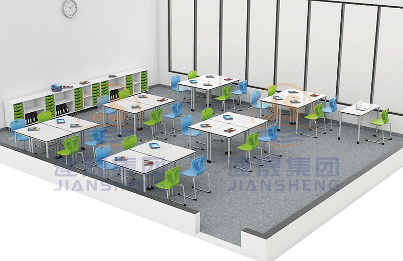 student desks and chairs