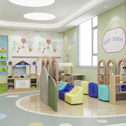Mobilier școlar JS Group Spațiu de clasă pentru grădiniță --- Etapa visurilor copiilor
