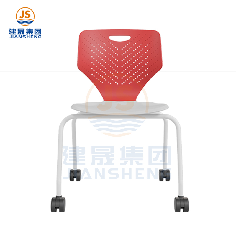 Movable Stacking Student Chairs with Wheels for Classroom Use