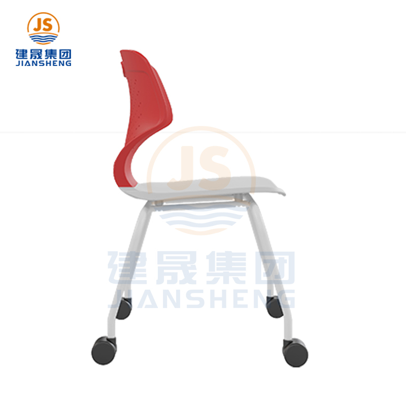 Movable Stacking Student Chairs with Wheels for Classroom Use
