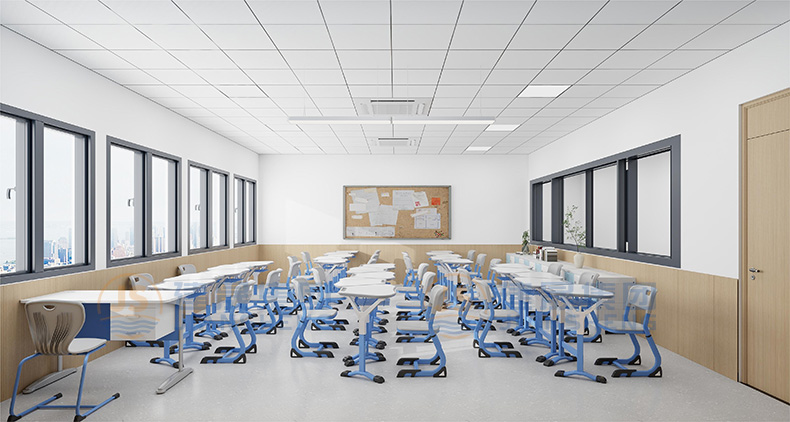Classroom desks and chairs