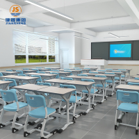 Ensemble bureau et chaise d'école réglables pour salle de classe