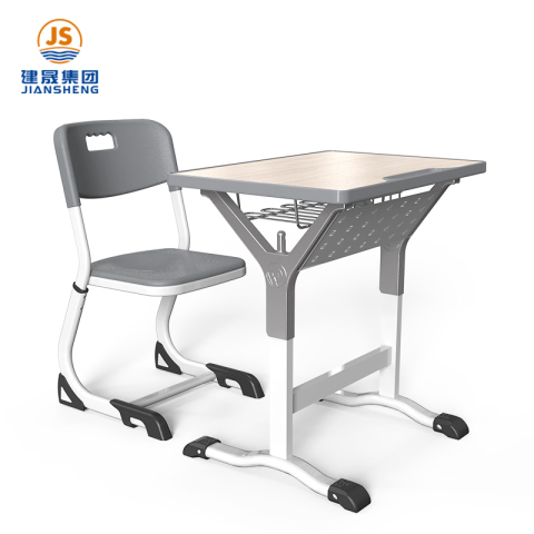 Conjunto de escritorio y silla escolar ajustable para muebles de aula