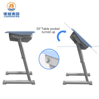 झपकी फ़ंक्शन के साथ छात्र डेस्क और कुर्सी स्कूल फर्नीचर