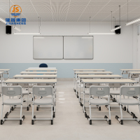 स्कूल के लिए नॉक डाउन डबल स्कूल डेस्क और कुर्सी टेबल