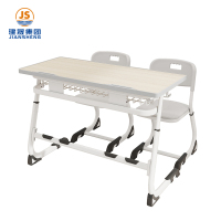 स्कूल के लिए नॉक डाउन डबल स्कूल डेस्क और कुर्सी टेबल