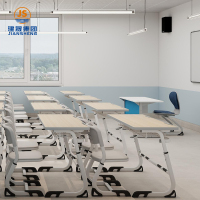 स्कूल के लिए नॉक डाउन डबल स्कूल डेस्क और कुर्सी टेबल