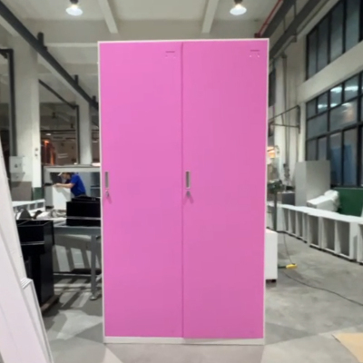 Here comes the Jiansheng Furniture pink steel cabinet!