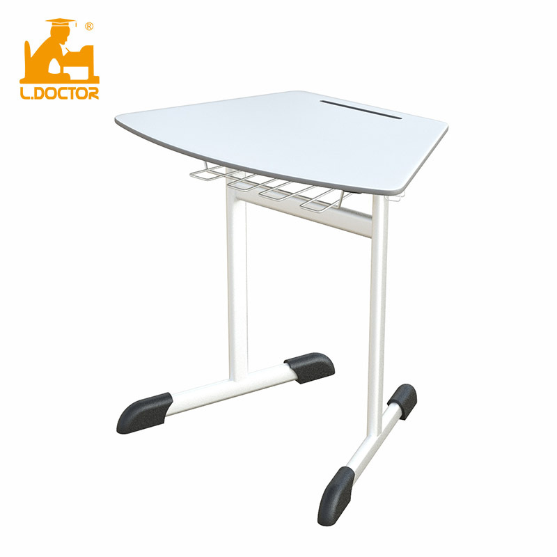 Set di scrivania e sedia trapezoidali per studenti, arredamento scolastico per l'Oman