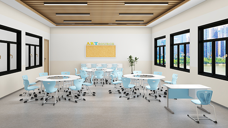 trapezoid school desk