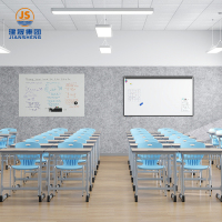 Mobilier de classe primaire roumain : bureau et chaise pour élèves