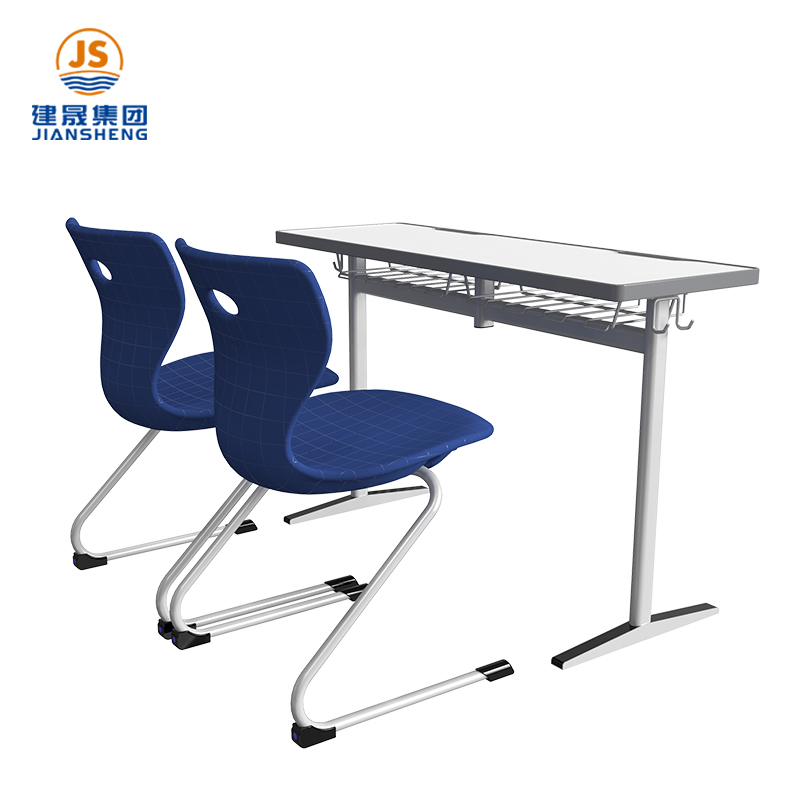 कक्षा के छात्रों के लिए डबल स्कूल डेस्क और कुर्सी सेट