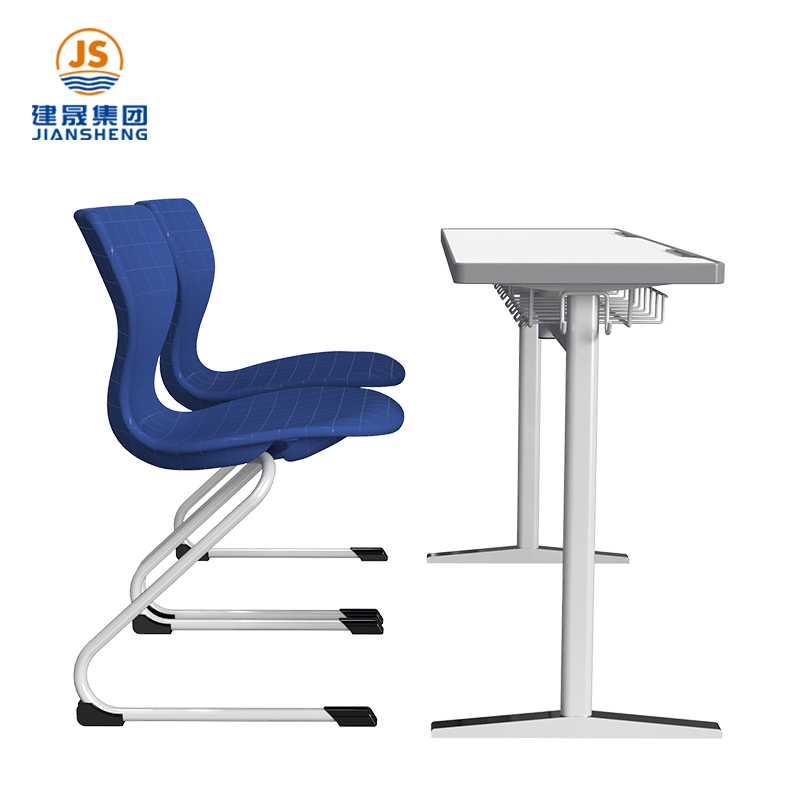 कक्षा के छात्रों के लिए डबल स्कूल डेस्क और कुर्सी सेट