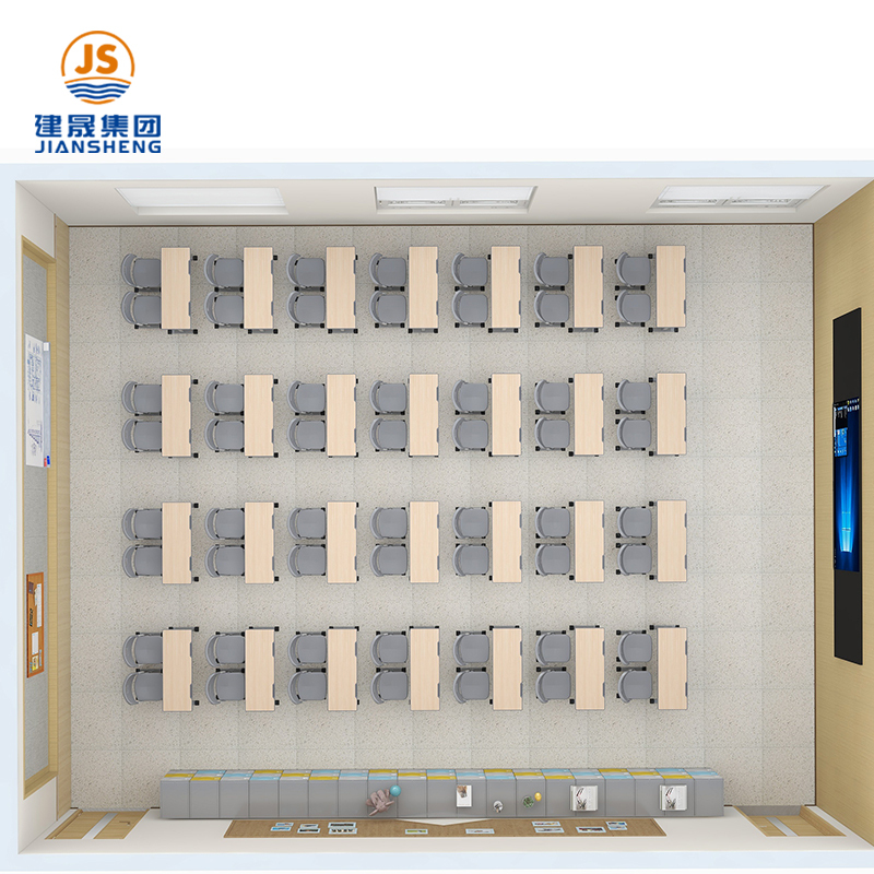 Verstellbares Doppel-Schreibtisch- und Stuhlset für Schüler