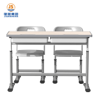 Verstellbares Doppel-Schreibtisch- und Stuhlset für Schüler