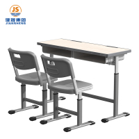 Verstellbares Doppel-Schreibtisch- und Stuhlset für Schüler