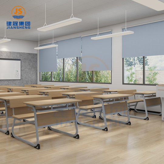 डबल क्लासरूम डेस्क और बेंच स्कूल बेंच डेस्क