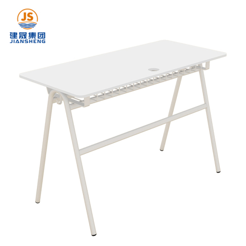 Bureau double étudiant avec tiroirs, mobilier universitaire