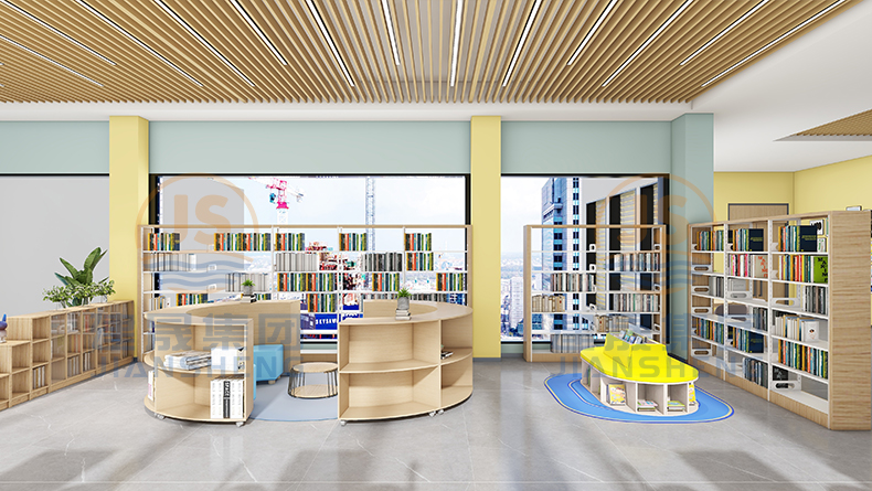 sofa with bookshelf