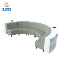 Canapea de bibliotecă cu raft de cărți încorporat pentru studenți și cititori