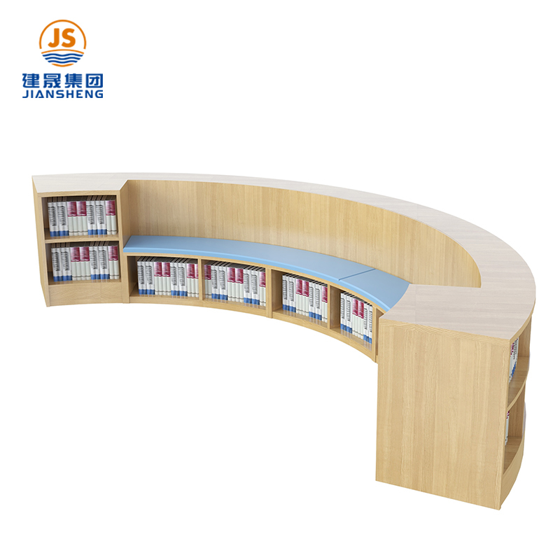 Canapea de bibliotecă cu raft de cărți încorporat pentru studenți și cititori