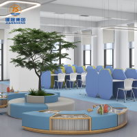 Sofá de biblioteca modular para entornos de aprendizaje flexibles