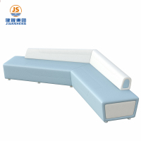 Sofá de biblioteca modular para entornos de aprendizaje flexibles