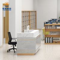 Banco reception per biblioteca con spazio di archiviazione per biblioteche pubbliche e scolastiche