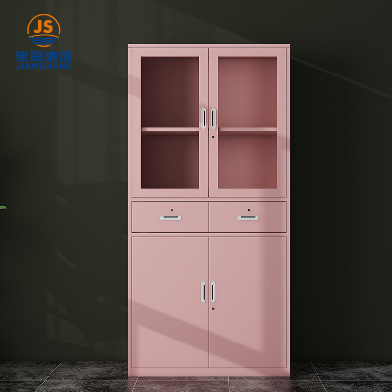 Стаклени канцеларијски ормар за документе са фиокама