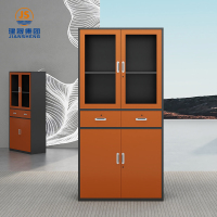 Стаклени канцеларијски ормар за документе са фиокама