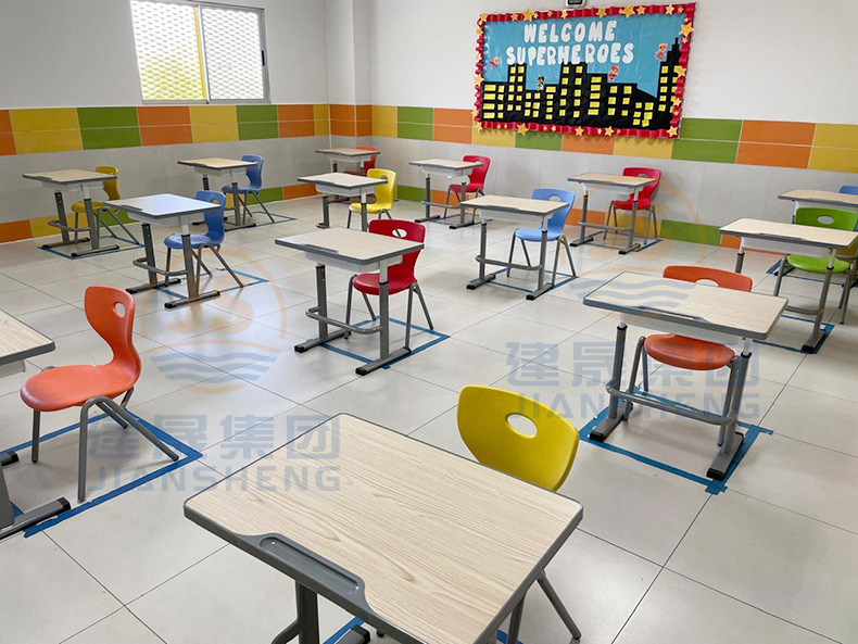 student desks and chairs